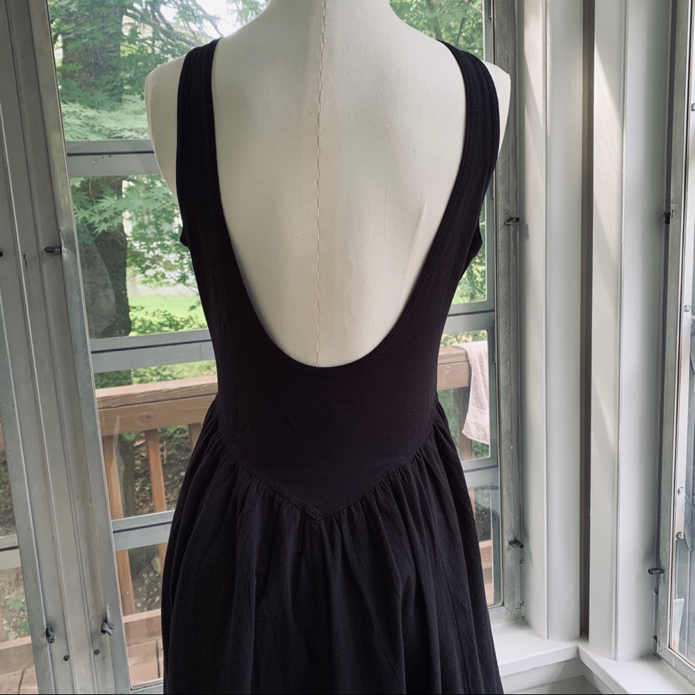 Free People Black Midi Dress with Scoop Neck - Picture 14 of 15